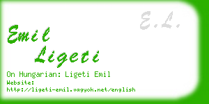 emil ligeti business card